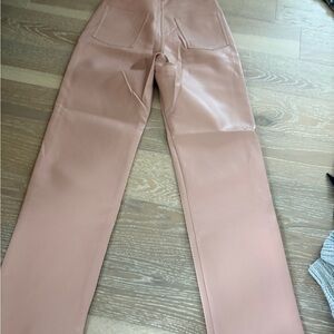 Wilfred Aritzia Melina Blush faux leather Pants